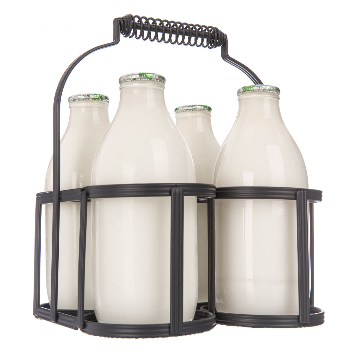 4 Milk Bottle Holder Tidy Crate Rack Carry Carrier Doorstep Store Jug