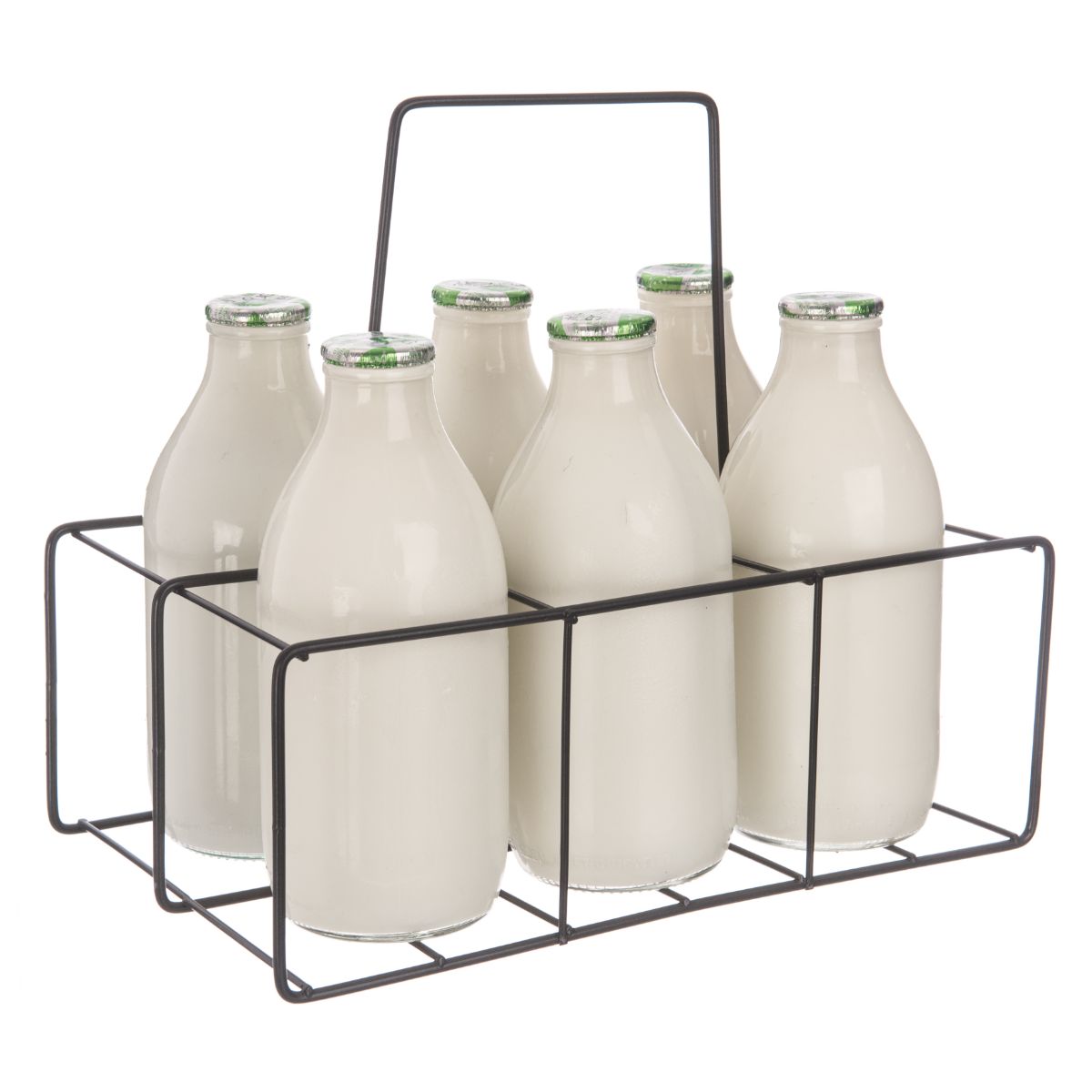 6 Milk Bottle Holder Tidy Crate Rack Carry Carrier Doorstep Store Jug