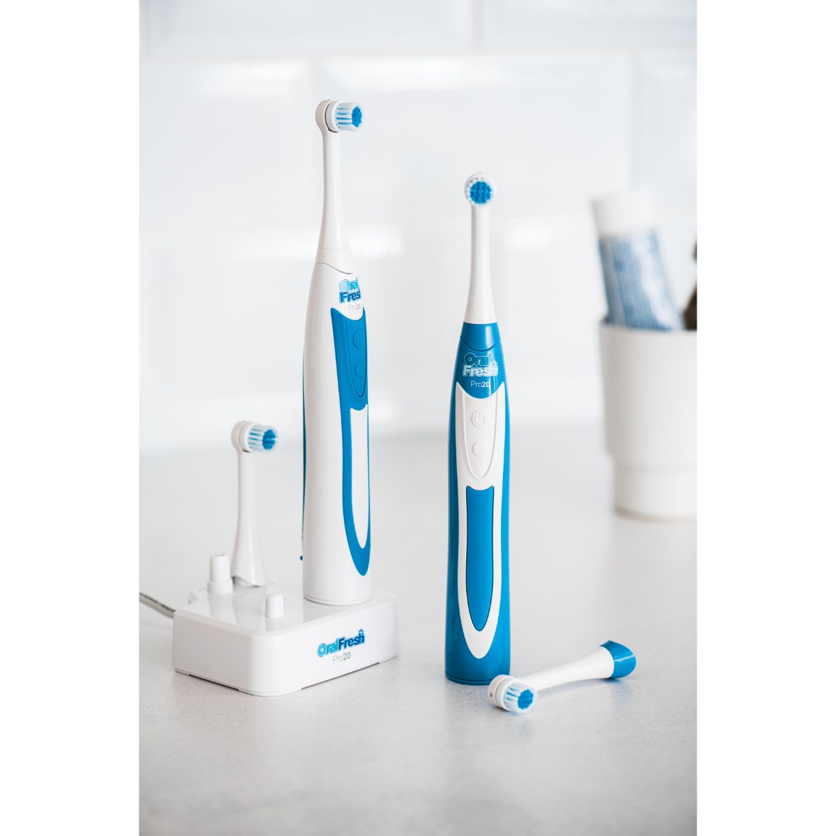 OralFresh Pro20 Electric Rechargeable Twin Rotary Toothbrushes Sonic